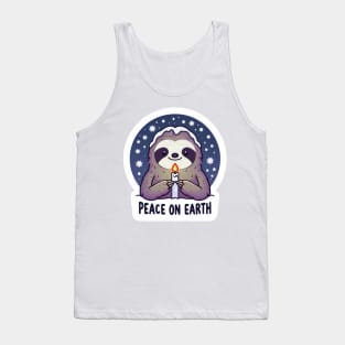 Peace On Earth Sloth Tank Top